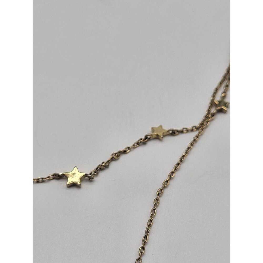Wanderlust + Co Crescent Constellation 14K Gold Plated Layer Necklace Moon Stars - Picture 4 of 8